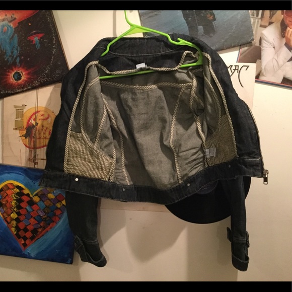 DOLLHOUSE WOMENS CROPPED DENIM JACKET M - Picture 4 of 4